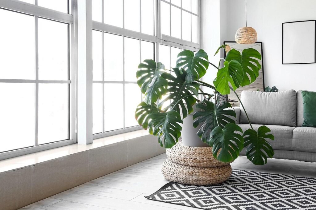 Monstera indoor plant in home